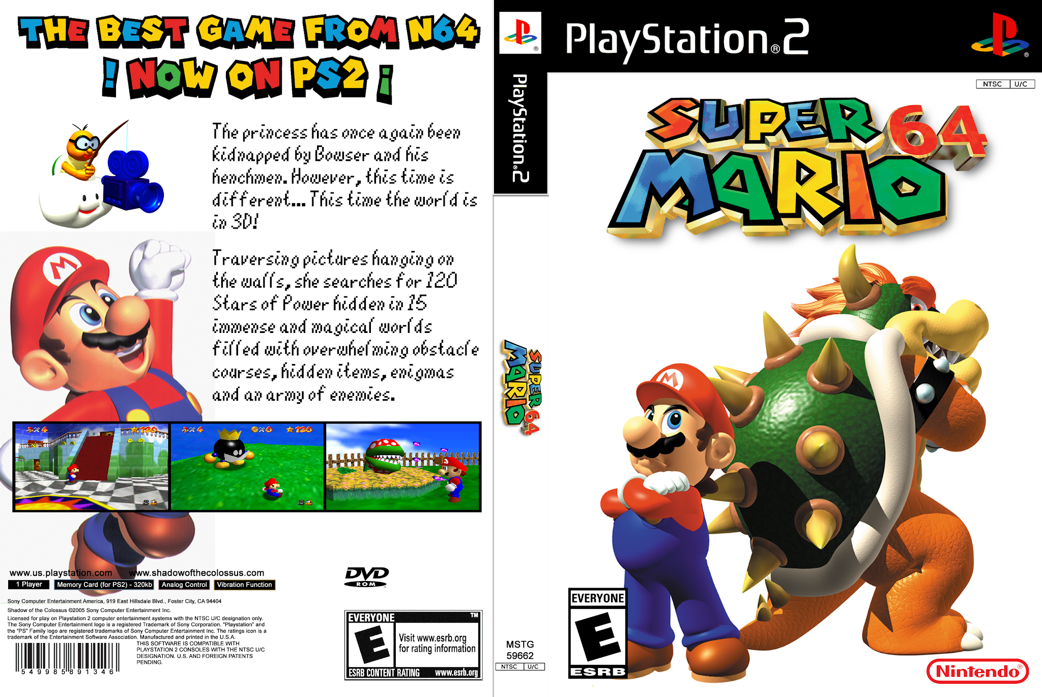Jogo Super Mario 64 - Versão em Inglês - Playstation 2