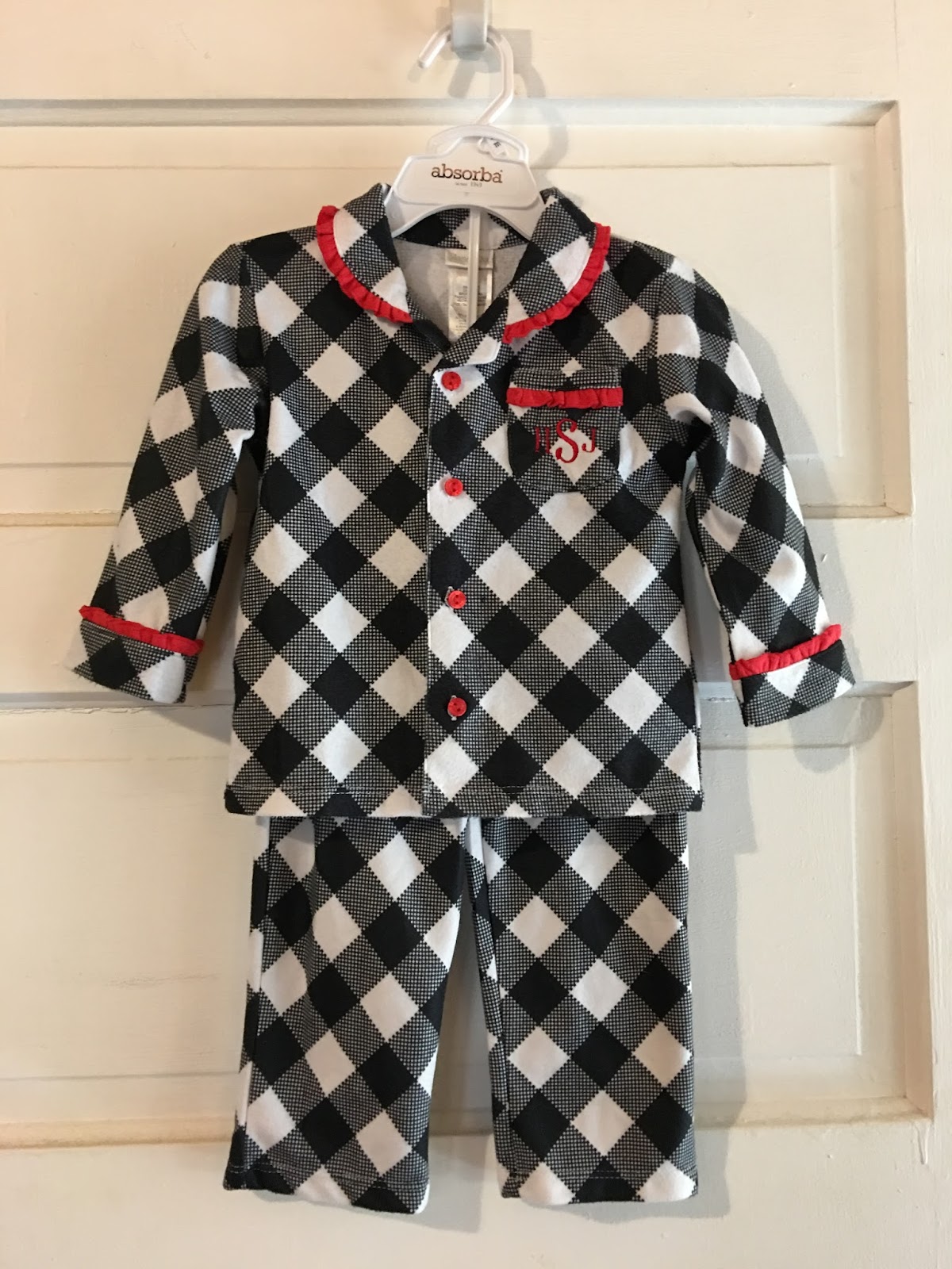 Marla, Plain and Small Monogrammed Toddler Pajamas