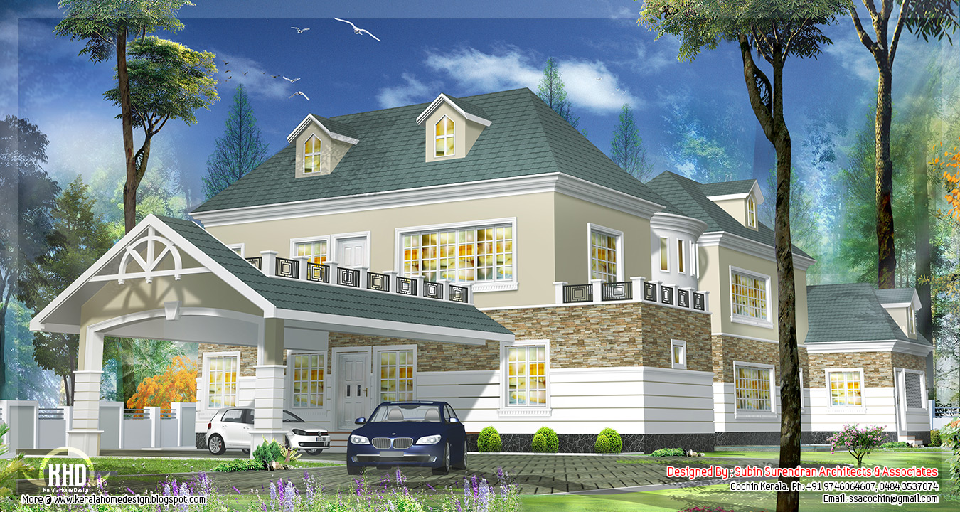Western style house design in Kerala - Kerala home design and ...