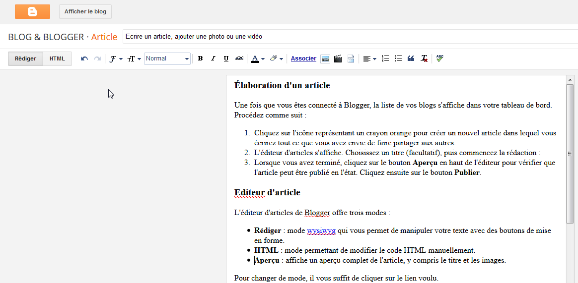 ABC BLOG & BLOGGER Les bases pour écrire un article (avec médias