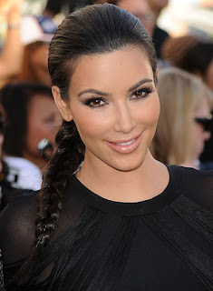 Kim Kardashian Black Hairstyle with Braids and Twists