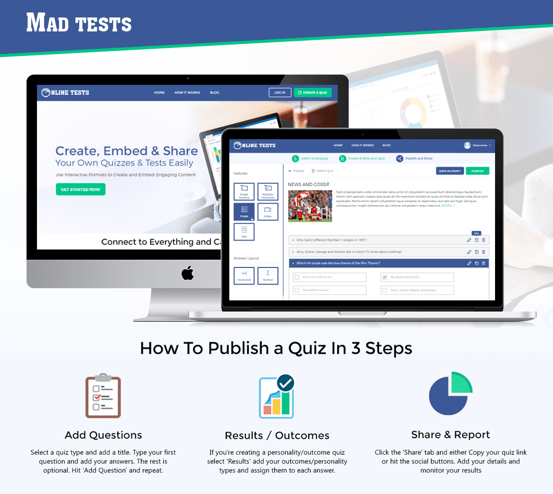 An Online Quiz Creation Platform