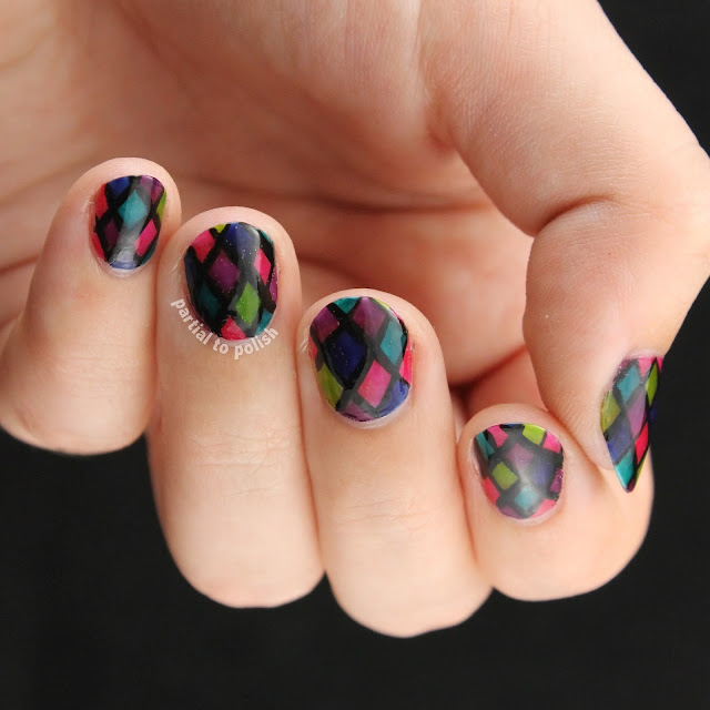 Fall Stained Glass Using the OPI Color Paints