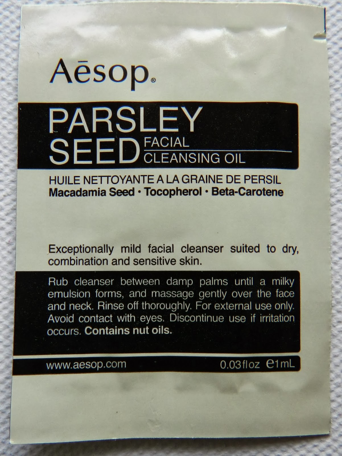 Unfade what fades Aesop Paesley Seed Facial Cleansing Oil review