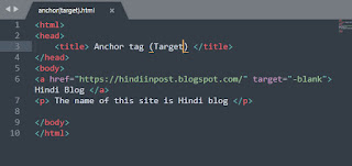 HTML Anchon Tag In Hindi