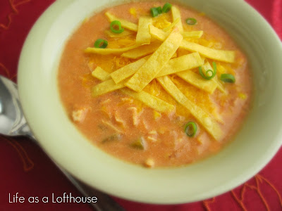 Chicken Taco Soup is a delicious, flavorful soup packed full of chicken, corn, and Mexican flavors. Life-in-the-Lofthouse.com