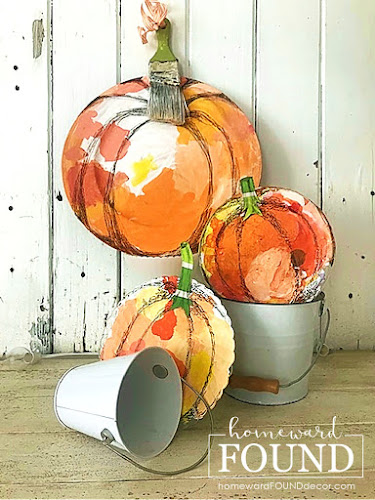 art,art class,wall art,pumpkins,painting,crafting,fall,diy decorating,DIY,decorating,re-purposing,up-cycling,junk makeover,wreaths,color,home decor, fall home decor, fall pumpkin decor, creative pumpkins, plastic plate pumpkins,Dollar Tree crafts,paint brush crafts