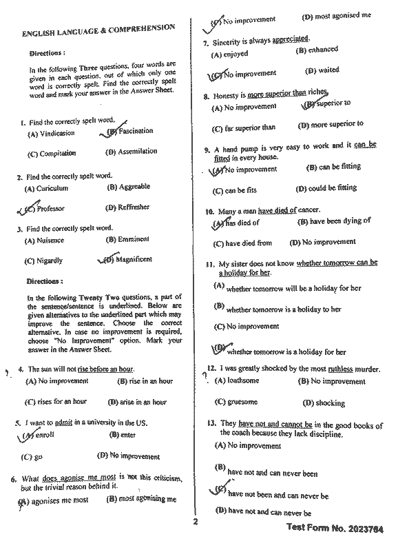 form 2 english assignment