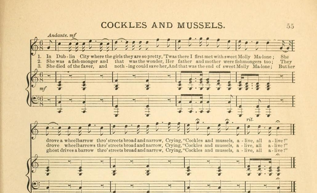 Joop's Musical Flowers Cockles and Mussels (1876) / In Dublin's Fair