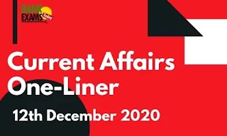 Current Affairs One-Liner: 12th December 2020