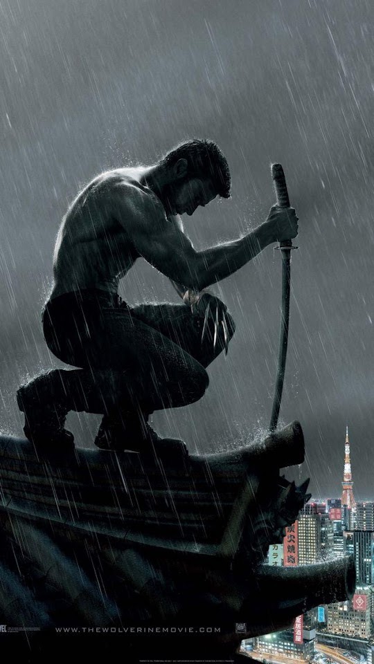   The Wolverine Logan In The Rain   Galaxy Note HD Wallpaper