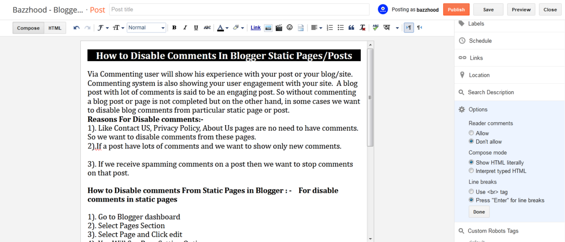 disable comments From box disable comments From box
