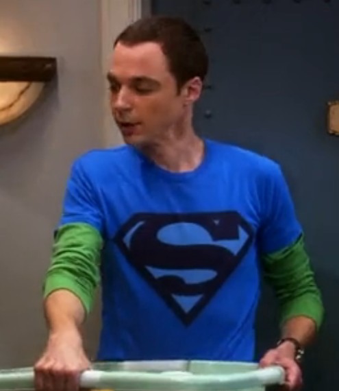 Sheldon's blue superman logo T shirt in big bang theory - The Big Bang ...