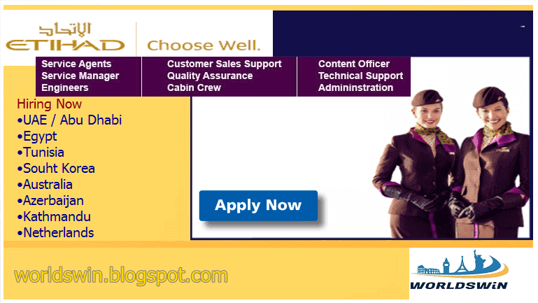 International Airlines Jobs At Etihad Airways Apply Now