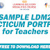 Sample LDM2 Practicum Portfolio for Teachers (Free to Download)