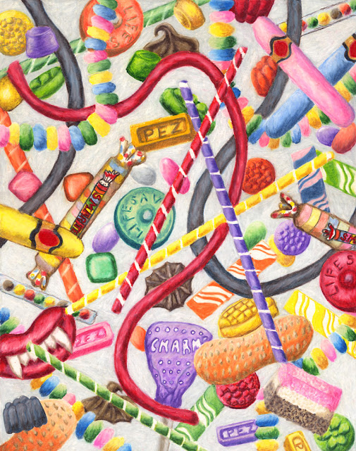 Colored pencil drawing -- candy