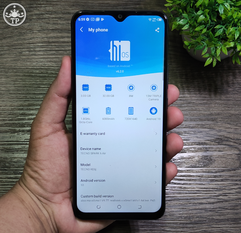 Tecno Spark 6 Air Philippines, Tecno Spark 6 Air