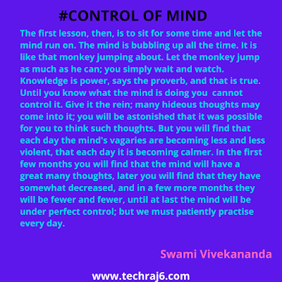 Control Of Mind Quotes By Swami Vivekananda