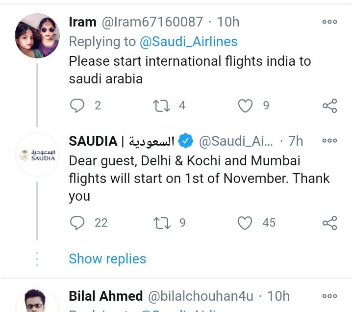 Saudi arabia international flights news today