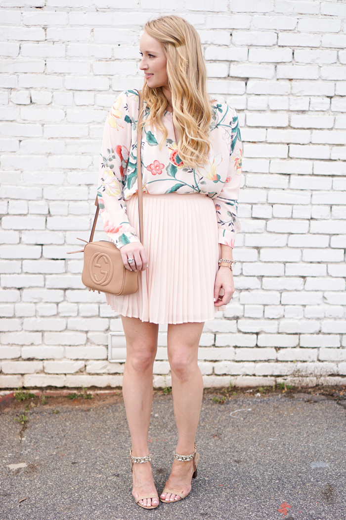 spring wedding outfit ideas how to style a skirt and top, strawberry chic, loft vine top, peplum skirt