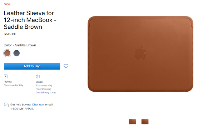 Apple 12-inch MacBook Leather Sleeve