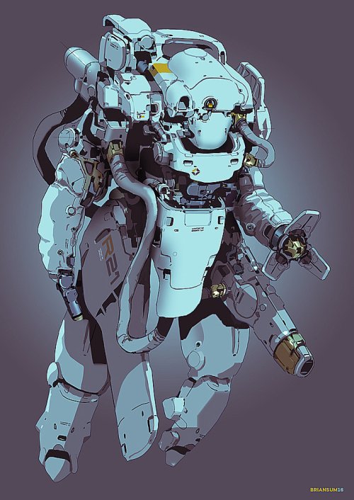Brian Sum artstation arte ilustrações ficção científica cyberpunk estilo anime