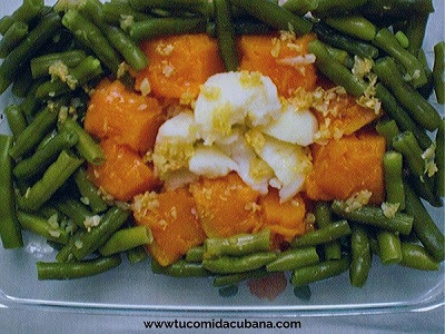 calabaza-habichuela-ensalada