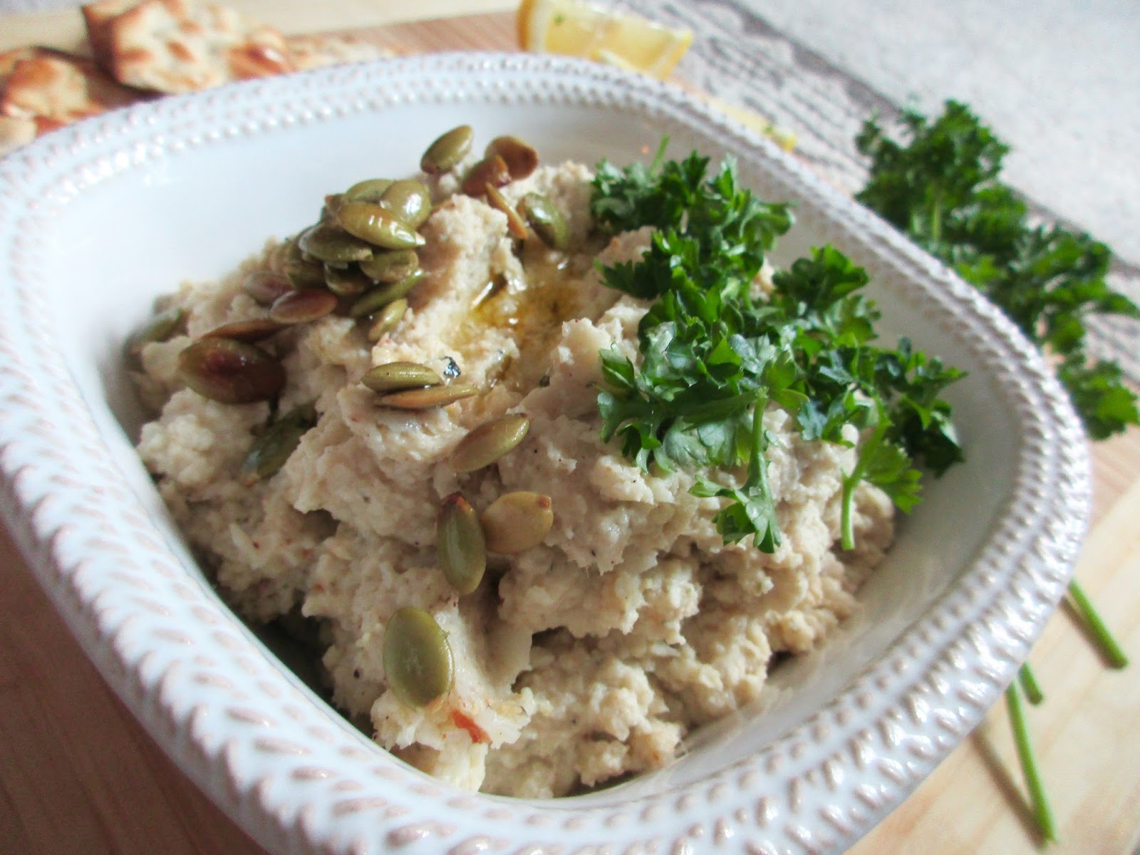 Kvell in the Kitchen Roasted Cauliflower and Garlic Dip