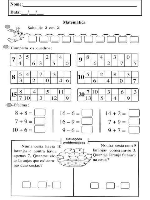 problemas de matematica 1 ano