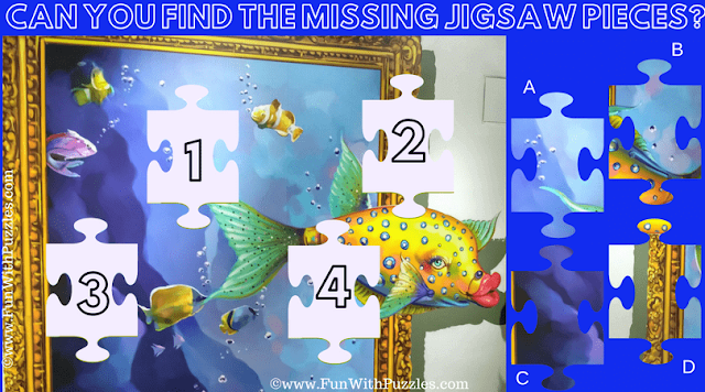 This Aquarium Jigsaw Puzzle is for Kids in which one has to find the missing Jigsaw Pieces