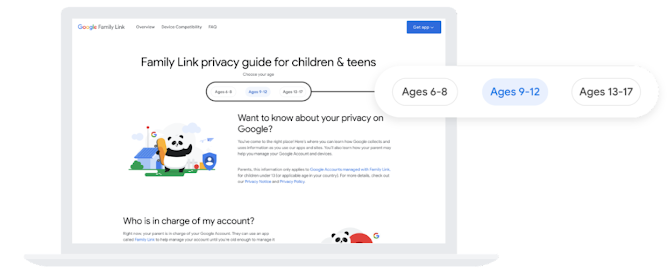 Image of the Family Link Privacy Guide for Children and Teens and the Teen Privacy Guide