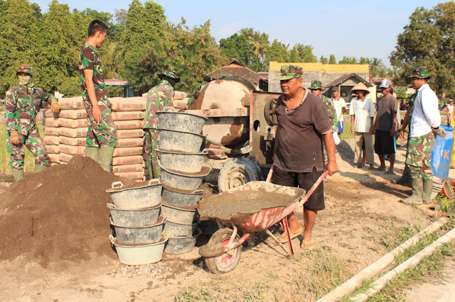 Betonisasi Jalan Sepanjang 900 M di Jimbung Hampir Selesai