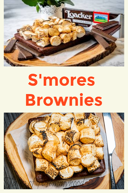 smores, brownies, chocolate, marshmallows, loacker
