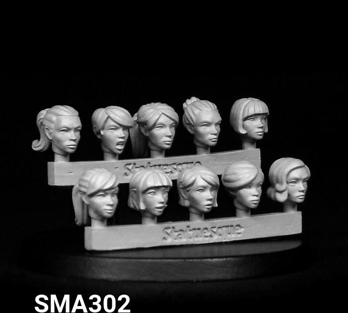 Wargame News and Terrain Statuesque Miniatures Heroic Female Heads