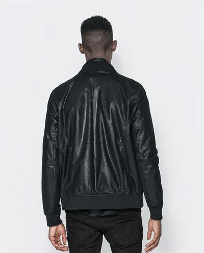 6 Moda: Zara jackets 2014 for men SHIMMER JACKET WITH DOUBLE ZIP