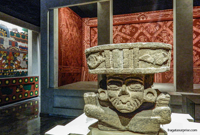 Peças da cultura de Teotihuacán no Museu Nacional de Antropologia do México