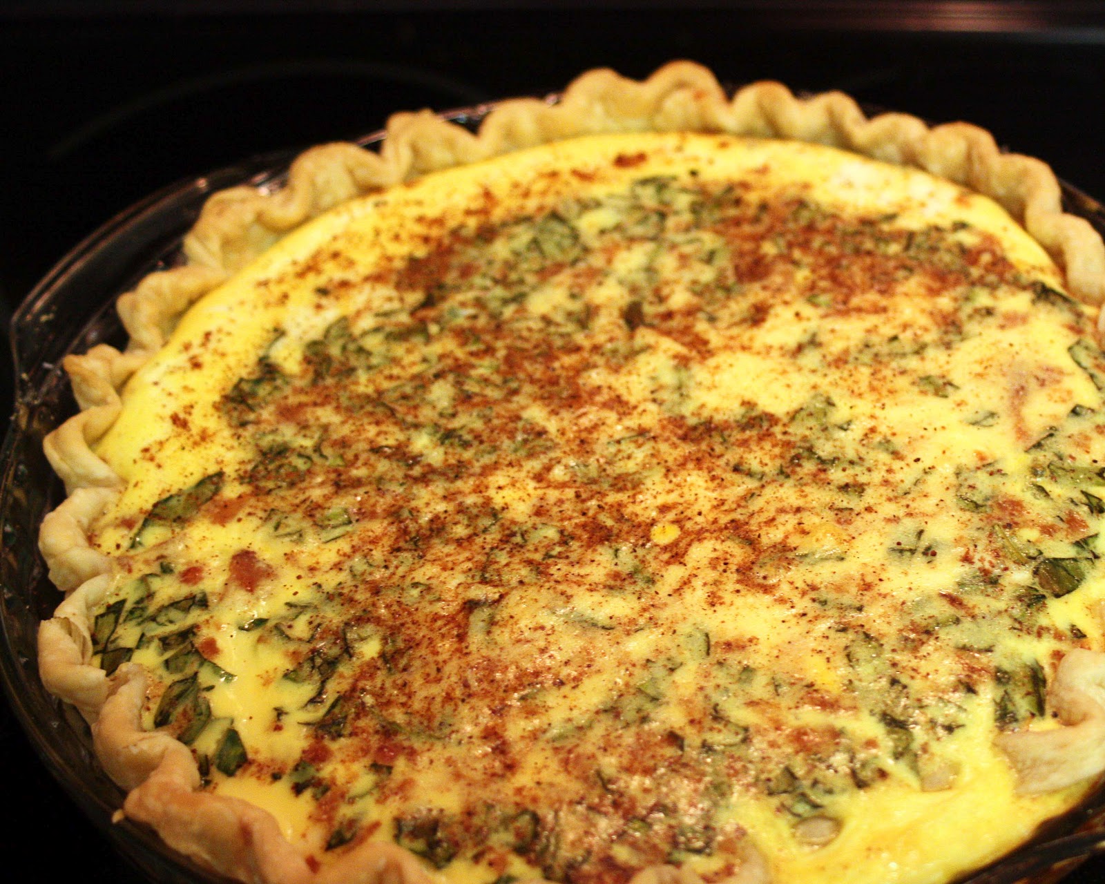 Just a Spoonful of: Double Quiche Recipes! Bacon Basil Quiche & Spinach ...