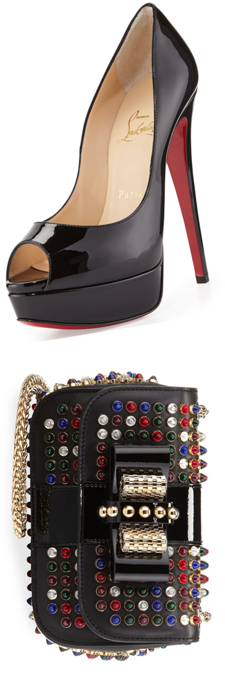 Lady Peep Patent by Christian Louboutin