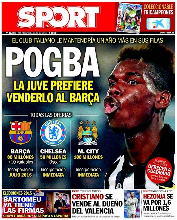 FC Barcelona, Sport: "Pogba, la Juve prefiere venderlo al Barça"