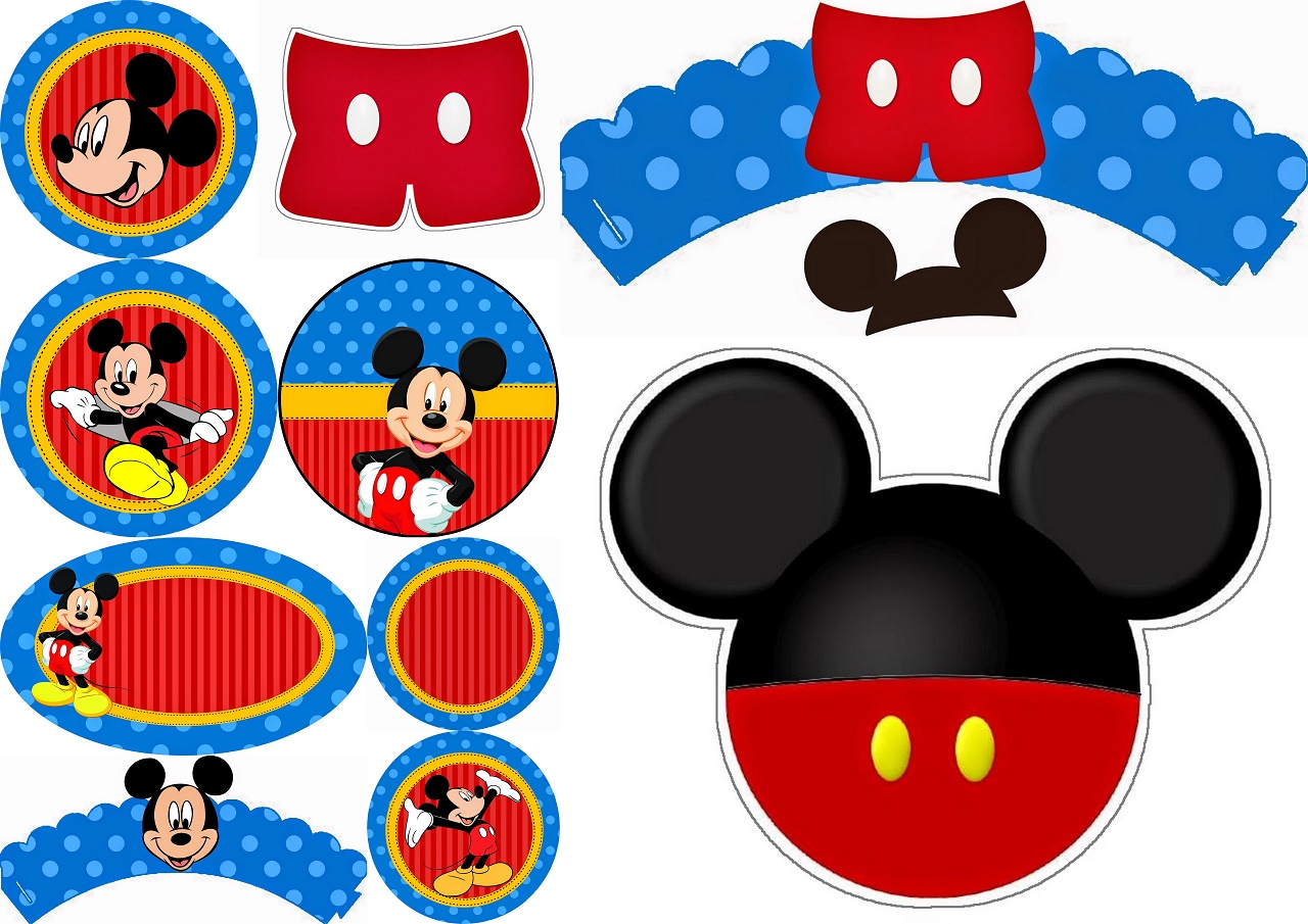 Disney Mickey Clubhouse Free Printable Cupcake Wrappers and Toppers