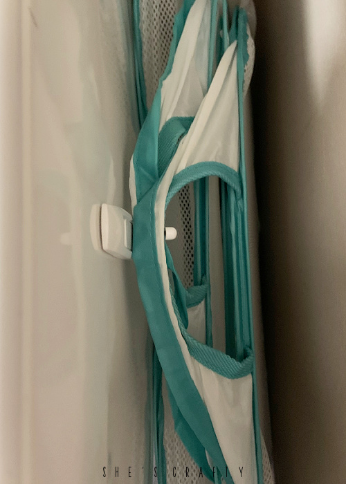 organizing ideas - hang collapsible laundry basket on command hook