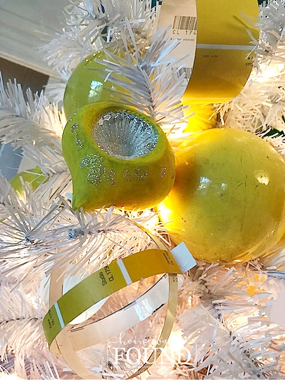 diy paint chip ornaments homeward found decor