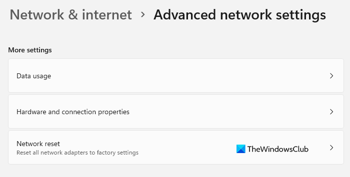 Setel ulang adaptor jaringan WiFi di Windows 11