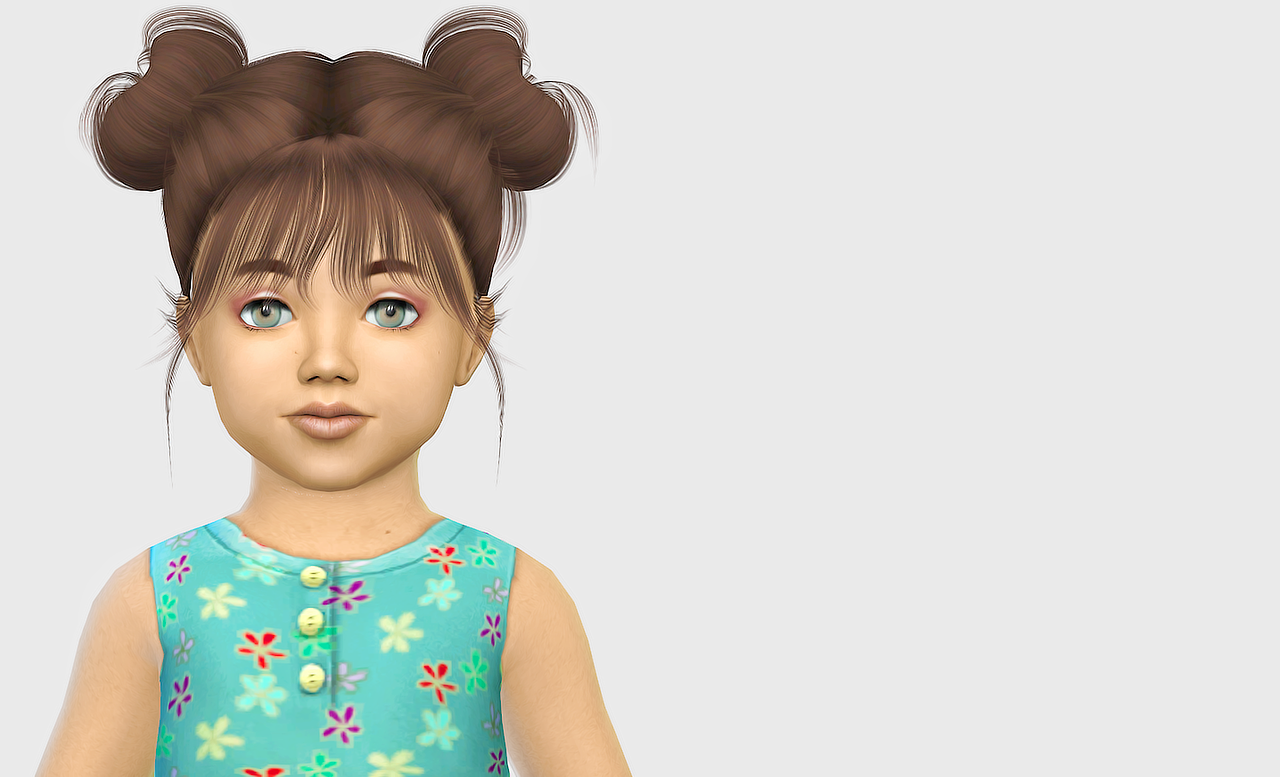 6. Sims 4 Child Hair CC - SimsDomination - wide 2