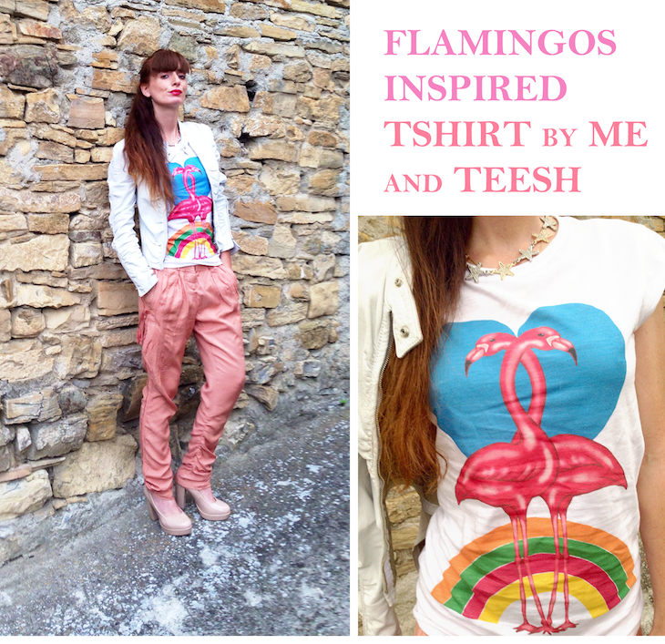 My flamingos illustration on a tshirt -48940-fashionamy