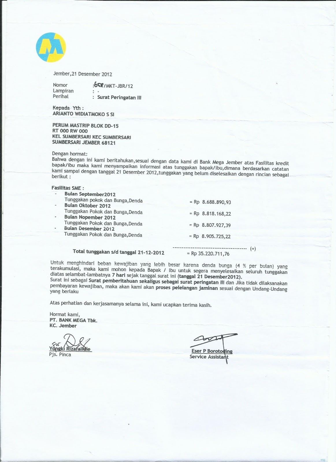 Contoh Surat Kuasa Pelunasan Kpr Surat 32