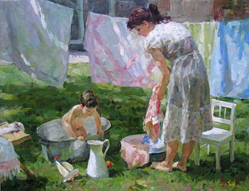 Vladimir Gusev 1957 | Russian Plein-air Figurative painter