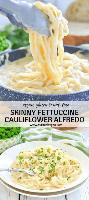 Skinny Fettuccine Cauliflower Alfredo
