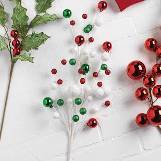 Christmas stem in red, green, and white