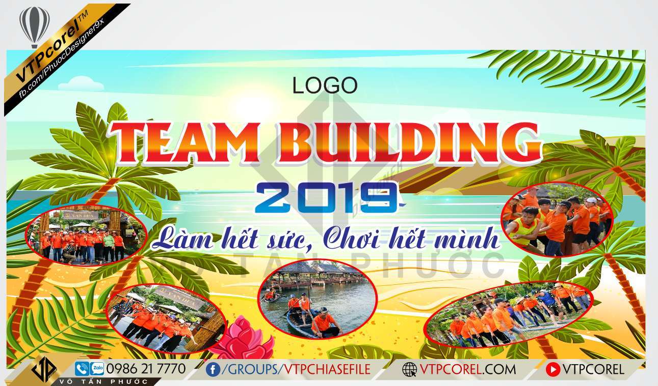 Phông Nền Background Team Building Summer Cdr12 | Vtpcorel | - Vtpcorel | Dv Thương Mại File Tk